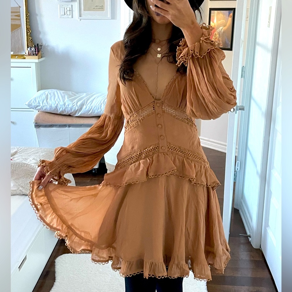 ASOS Lace Insert Ruffle Dress